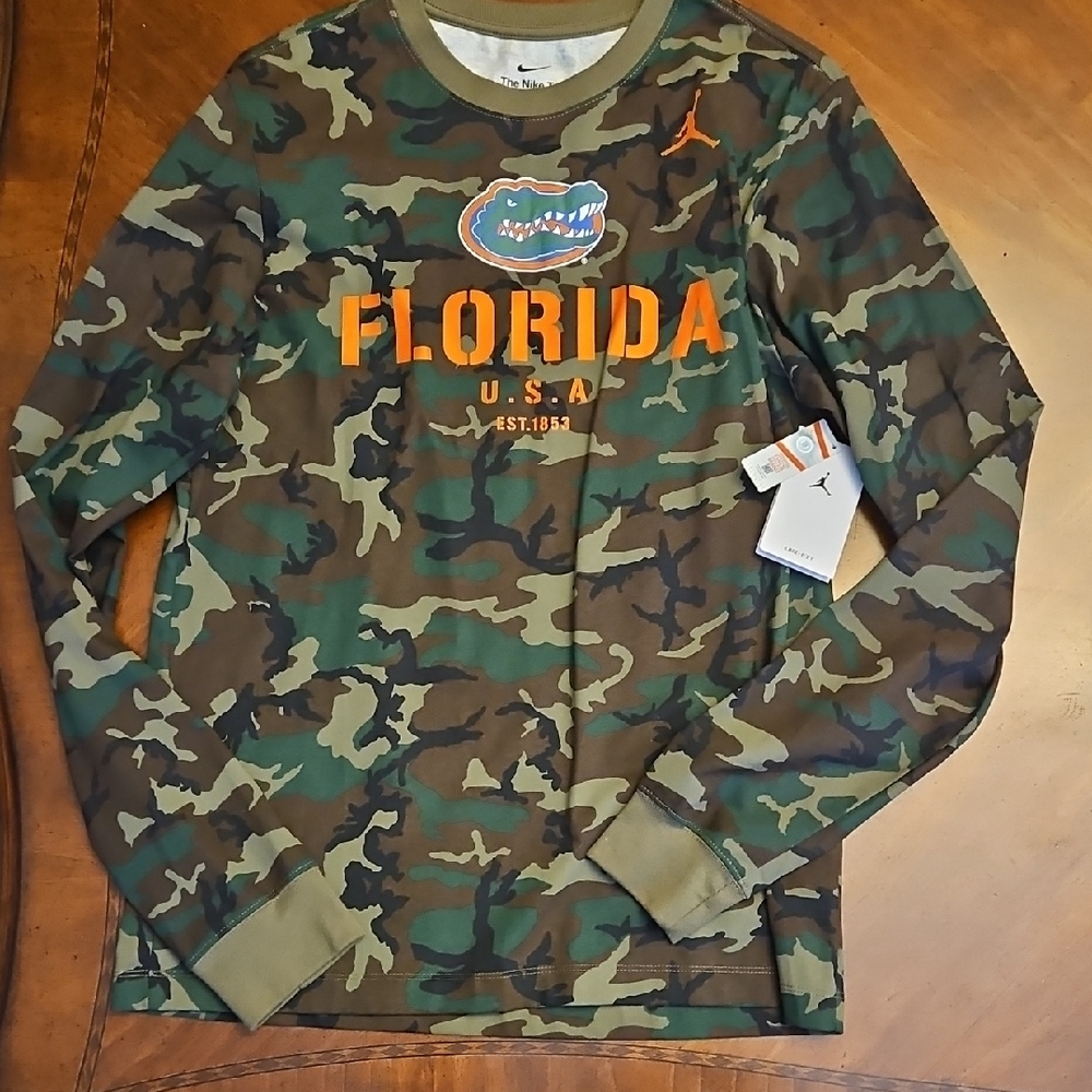 Nike Camouflage Florida Gators Long Sleeve Tee, Men's M